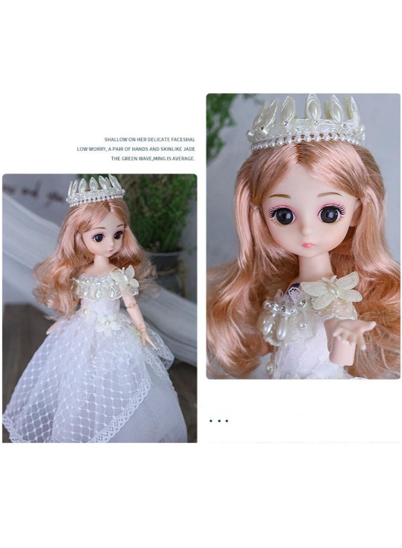 EHOME Girl Dress up Doll Barbie Doll Toy 30cm White - Image 2