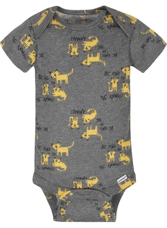 Gerber Gerber Baby Boys 8-Pack Short Sleeve Onesies Bodysuits Baby and Toddler T-Shirt Set  - Image 3