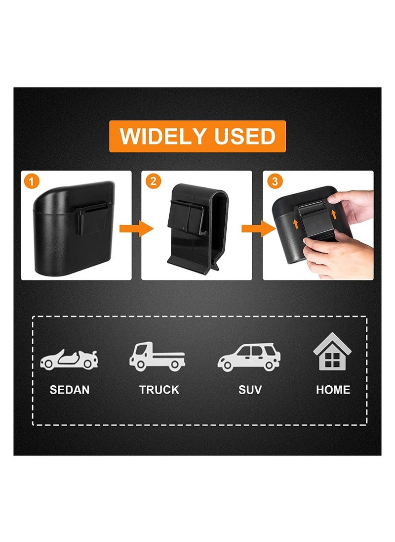 Generic Car Trash Can Container with Bin Leak Proof Dustbin Multipurpose Trash Bin for Car and Office Space Black  - Image 3