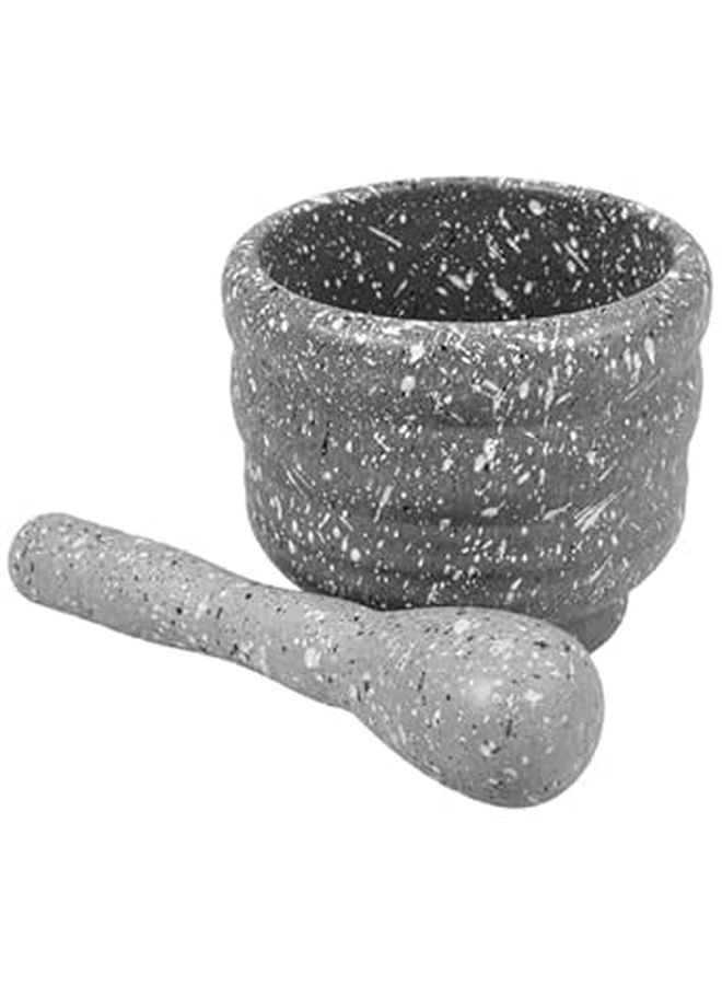 Natural Granite Grinding Bowl And Pestle Set Large Capacity Garlic Crusher Spice Masher Kitchen Potato Ricer Pulverizer Tool - Image 1