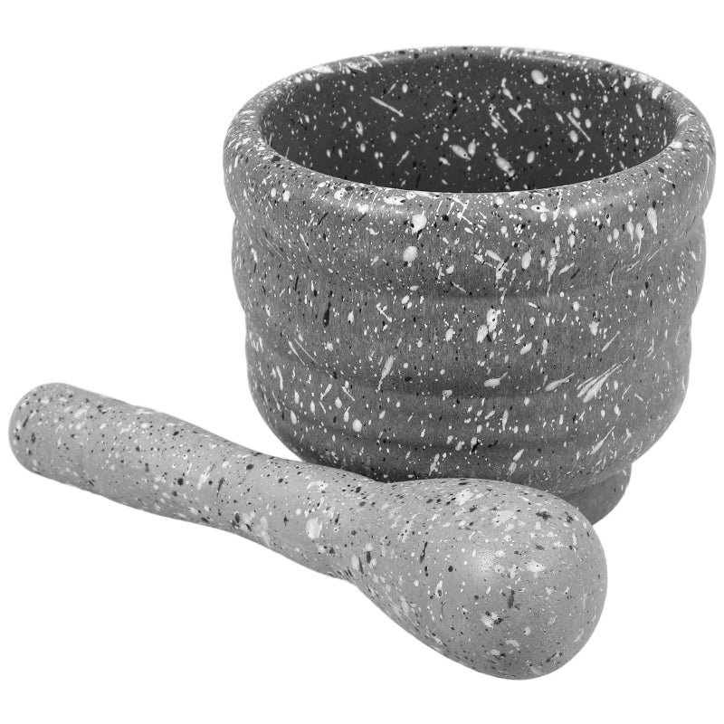 Natural Granite Grinding Bowl And Pestle Set Large Capacity Garlic Crusher Spice Masher Kitchen Potato Ricer Pulverizer Tool - Image 2