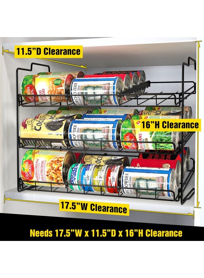 Deco Brothers Deco Brothers Stackable Can Rack Organizer for Kitchen and Pantry, 3 Tier, Black  - Image 4