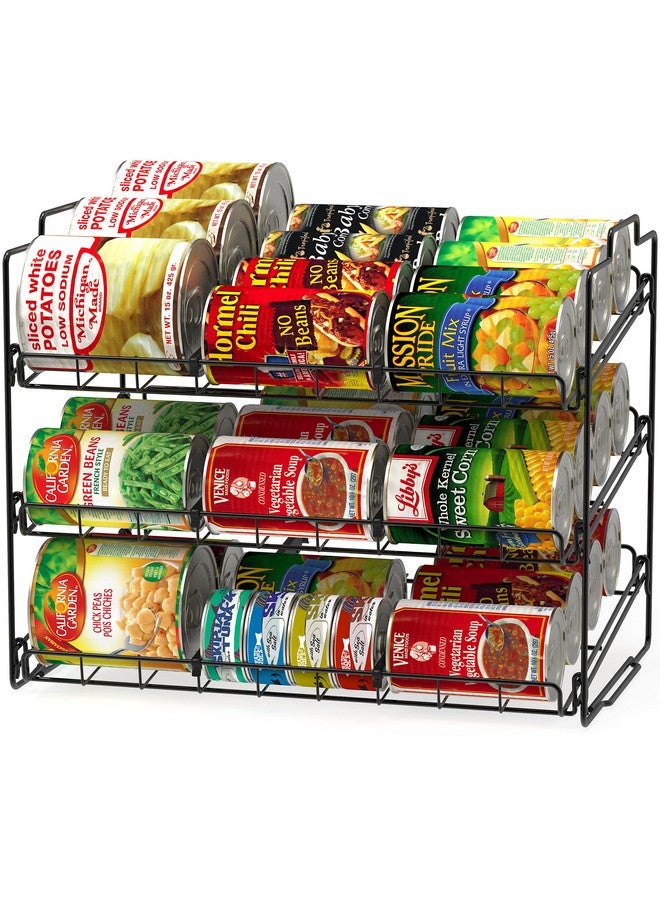 Deco Brothers Deco Brothers Stackable Can Rack Organizer for Kitchen and Pantry, 3 Tier, Black  - Image 1