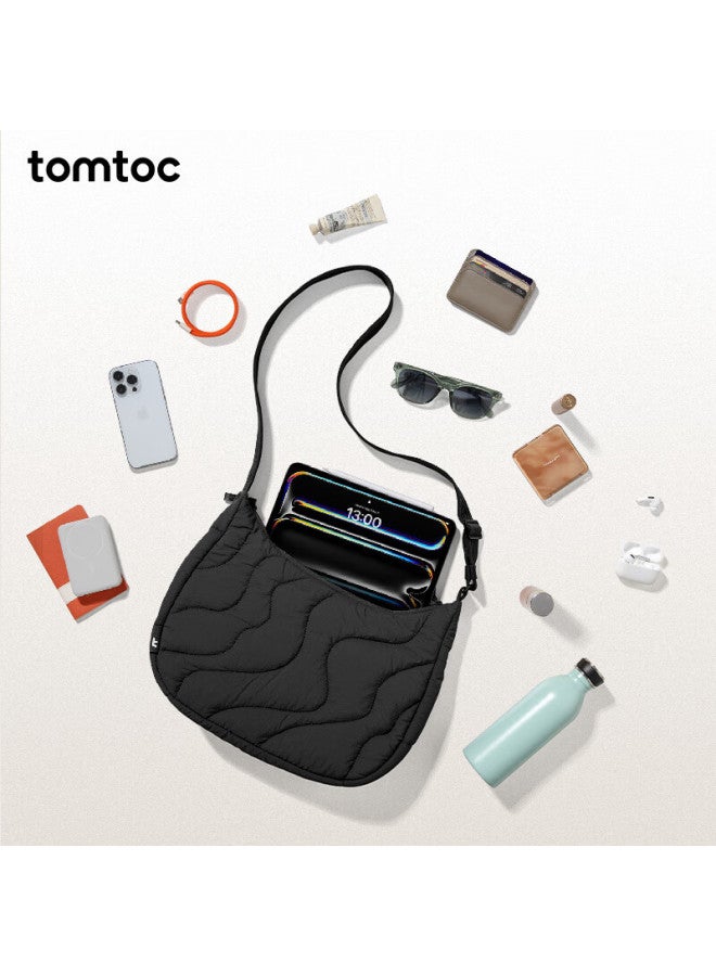 Tomtoc Earth Texture Crossbody Bag Large Capacity Women's Shoulder Ipad Tablet Laptop Bag Lightweight Fashion Commuter Bag - Image 1