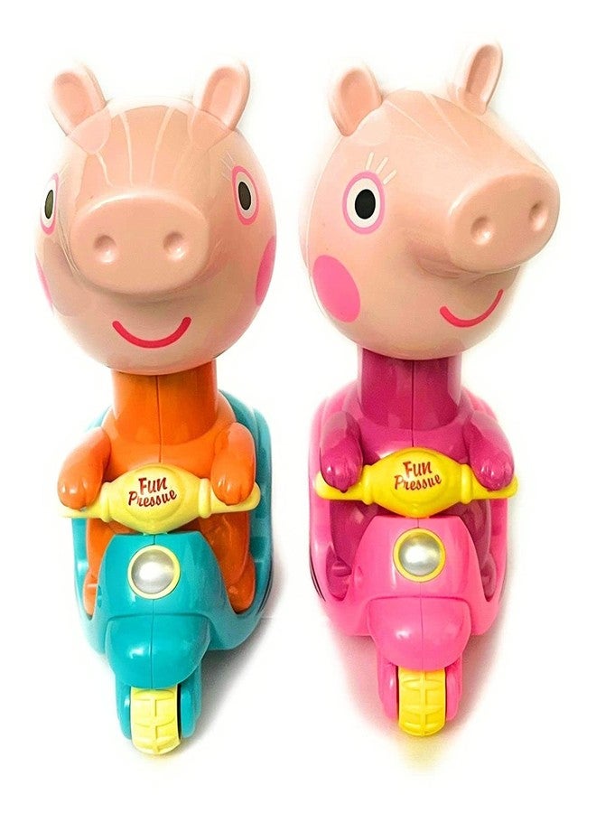 Shivaaro Peppa Pig Scooter Car Toy, Push and Go Peppa Scooter Toy for Kids - Image 1