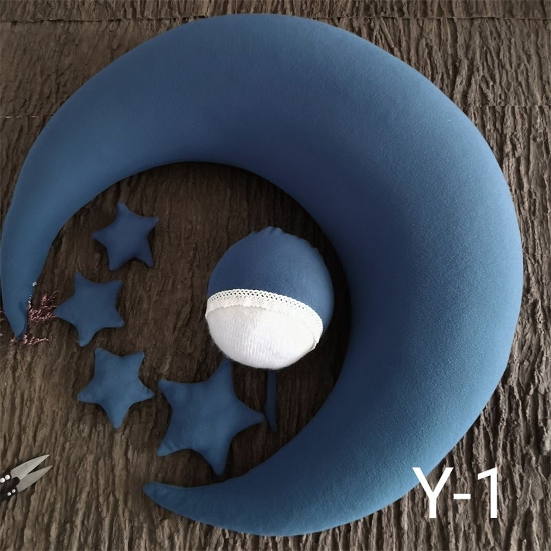 Newborn Moon Pillow Baby Shooting Props Full Moon Children Moon Pillow Hundred Days Baby Po Studio Pography Props - Image 4