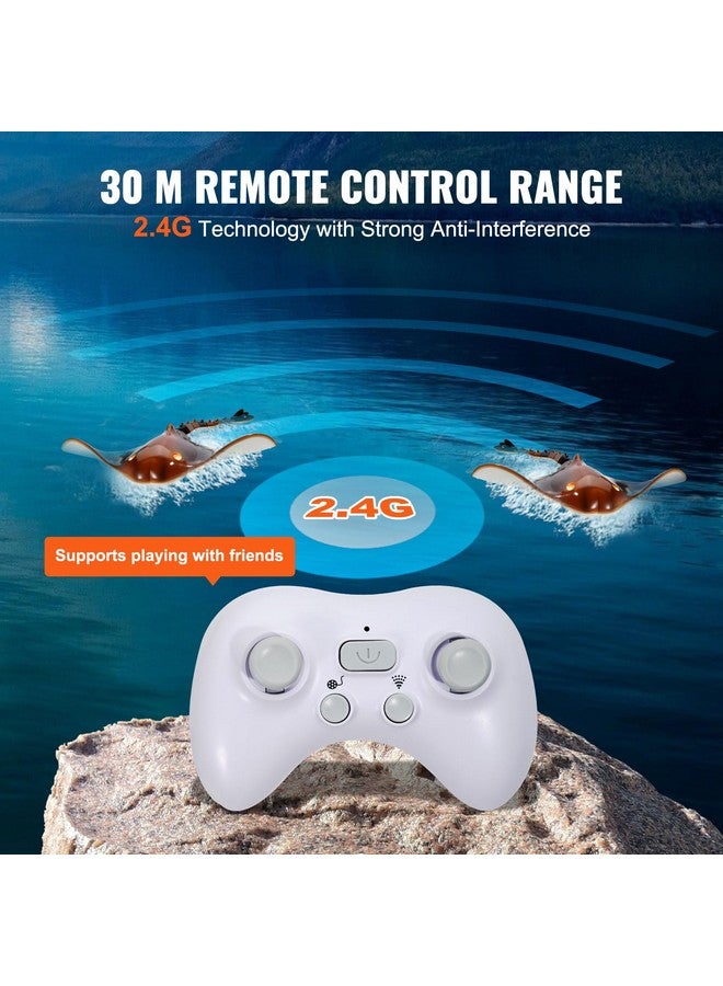 VEVOR VEVOR Remote Control Manta Ray Toy, 2.4GHz High Simulation Robot RC Shark Stingray Fish Toys with Light, RC Boat Bathtub Summer Swimming Pool Toys for 6+ Year Old Boys and Girls  - Image 5