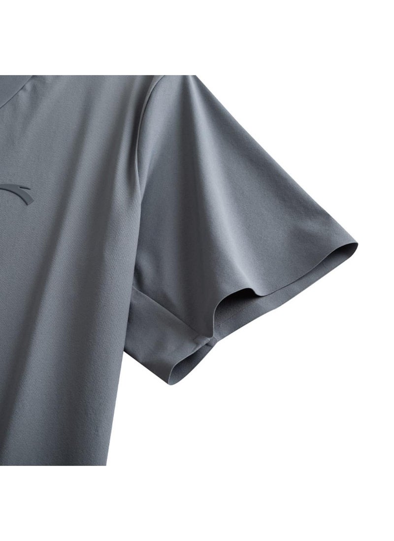 انتا تي شيرت قطار قصير رمادي - Image 5