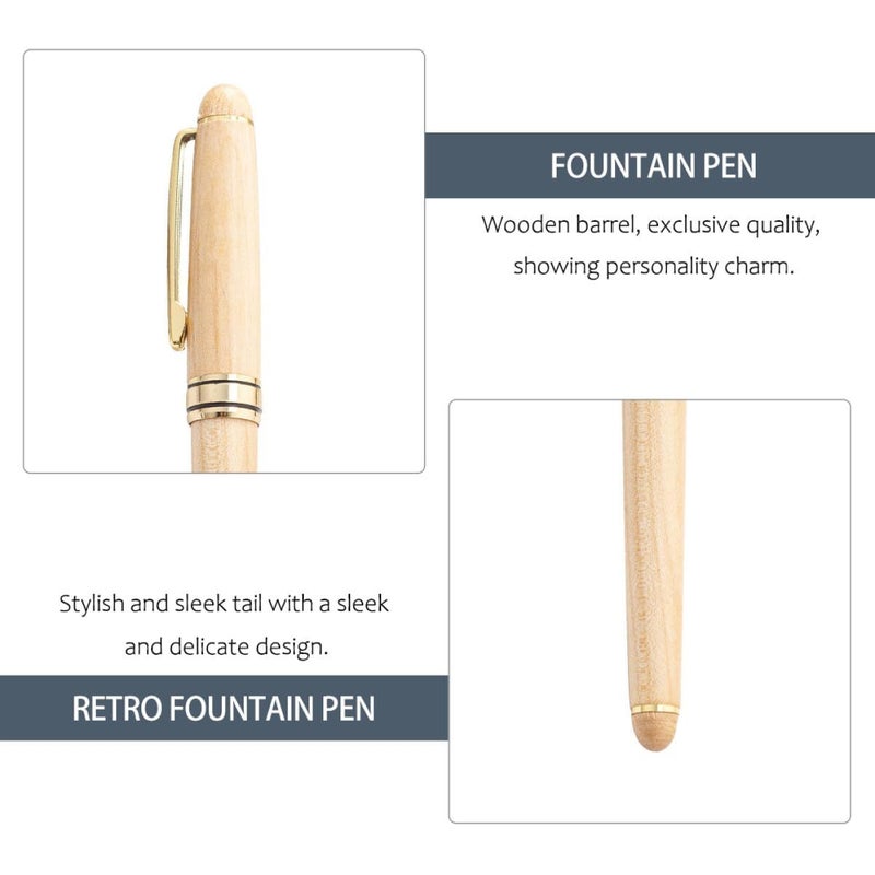 Vintage Wooden Fountain Pen White Business Office Writing Calligraphy - Image 3