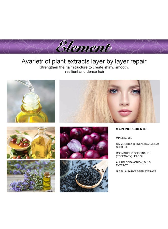 EELHOE Onion Rosemary Hair Spray Moisturizing Scalp Smooth Glossy Hair Care Spray - Image 4