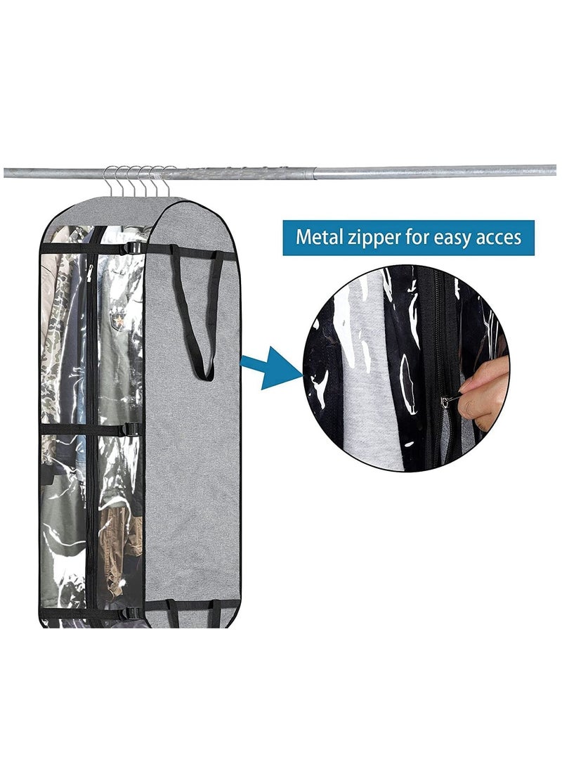 SYOSI Garment Bags for Travel & Closet Storage, Garment Bags for Hanging Clothes, 50" Clear Dance Garment Bags, Moving Bags for Clothes, Garment Bag Covers, Suit Bag For Men's Travel, Clothing Storage Bags - Image 3