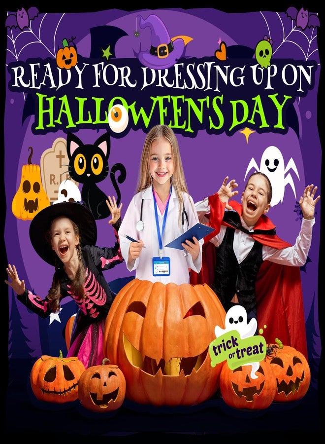 Joycover Doctor Costume for Kids, Kids Scrubs Halloween Costumes For Girls Boys Doctor Dress up Play Kit - Image 3