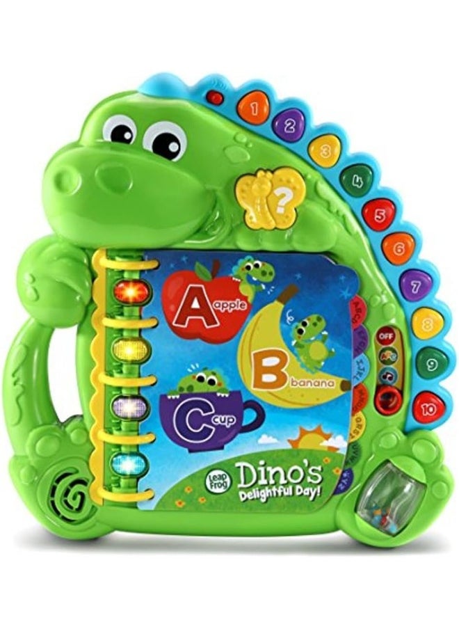 LeapFrog Dino’S Delightful Day Book, Bilingual Alphabet Learning Book For Toddlers, Fun Interactive Dinosaur Storybook That Teaches Abcs And Emotions, Ideal For Ages 18 Months+  - Image 1