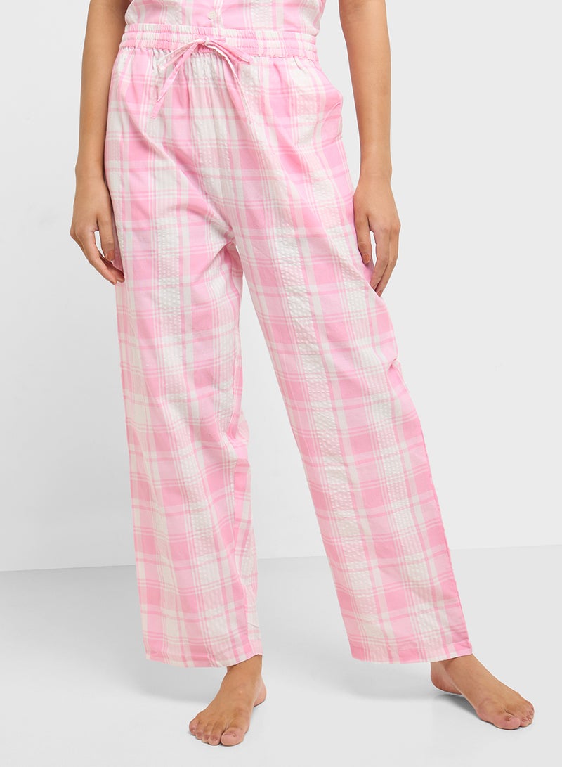 Ginger Cotton Checkered Shirt & Pyjama  Set  - Image 4