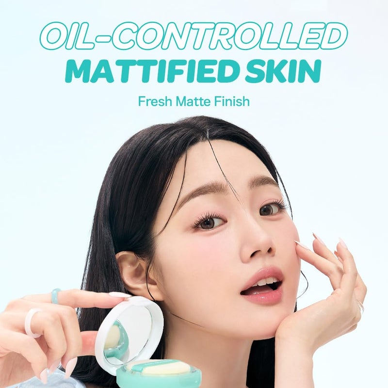 I'M MEME Compact - Oil Cut Pact | Sebum Absorbing, Korean Pressed Setting Powder for Blurring Effect, Makeup Powder, Translucent Compact, Finishing Powder, Oil Control Face Powder, Cute Stuff, 0.35 Oz - Image 2