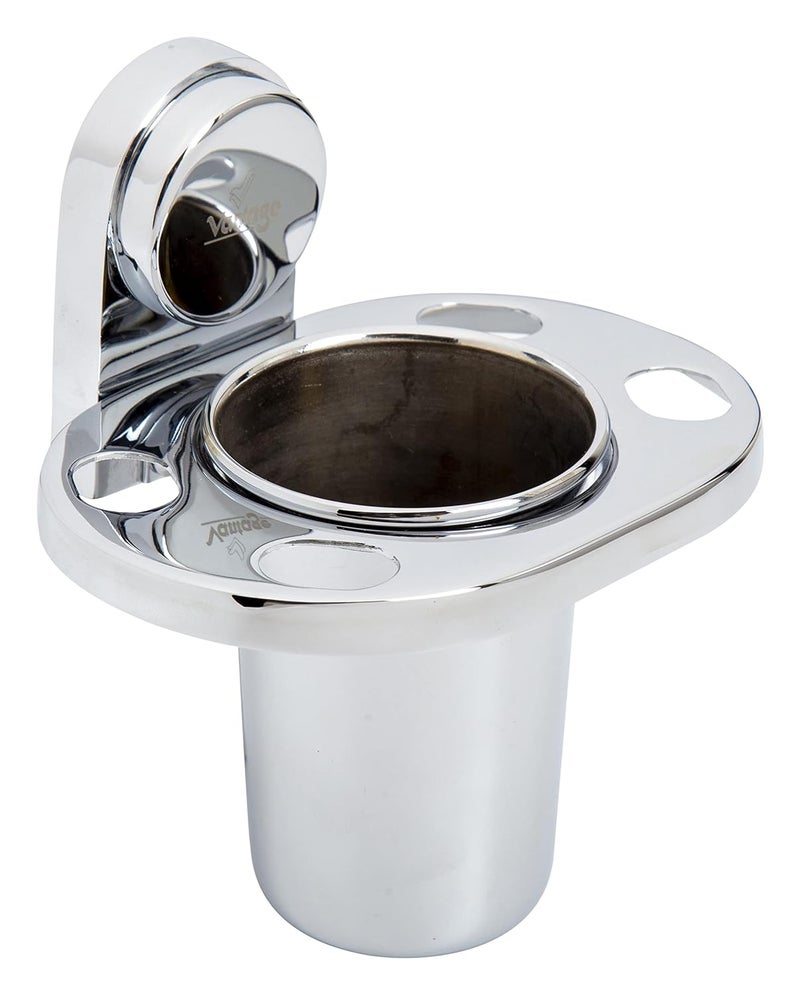 Vantage VCN3012 Tumbler Wall Mount 100 Brass Holder With Corrosion Resistant Design For Bathroom Kitchen Other Settings - Image 2