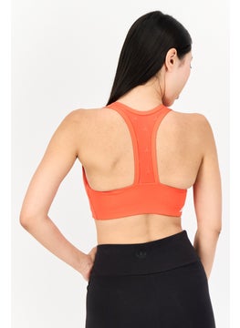 Adidas Women Stripe Padded Medium Support Power Impact Sports Bra, Orange  - Image 3