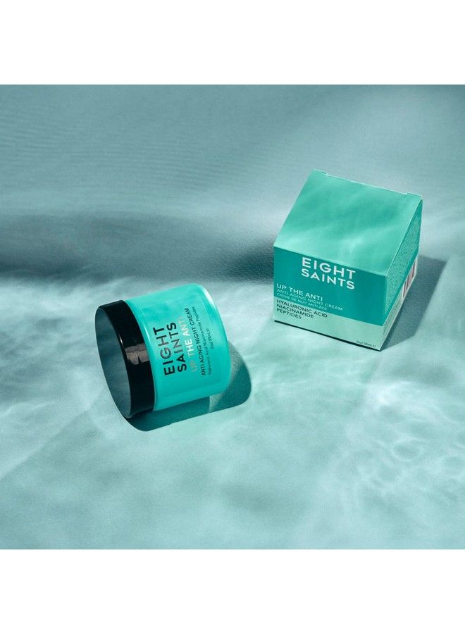 Eight Saints كريم مرطب للوجه من Up The Anti Night لتقليل الخطوط الدقيقة والتجاعيد، كريم طبيعي وعضوي مضاد للشيخوخة للوجه مع النياسيناميد وحمض الهيالورونيك 2 أونصة - Image 4