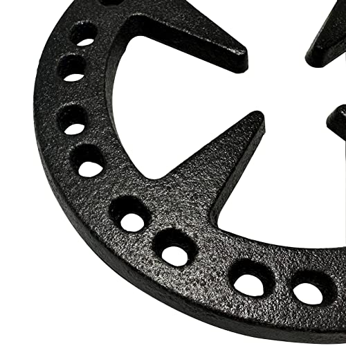 MENSI 5" Upgrade Design Casting Iron Gas Ring Reducer Flat Pot Rack Cast Iron Turkish Coffee Pot Support Ring For Espresso Maker,Coffee Moka, Gas Cooker - Image 3