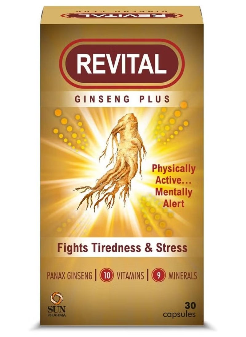Revital - Revital Ginseng Plus Capsules – 30s for Tiredness and Stress Relief - Image 1