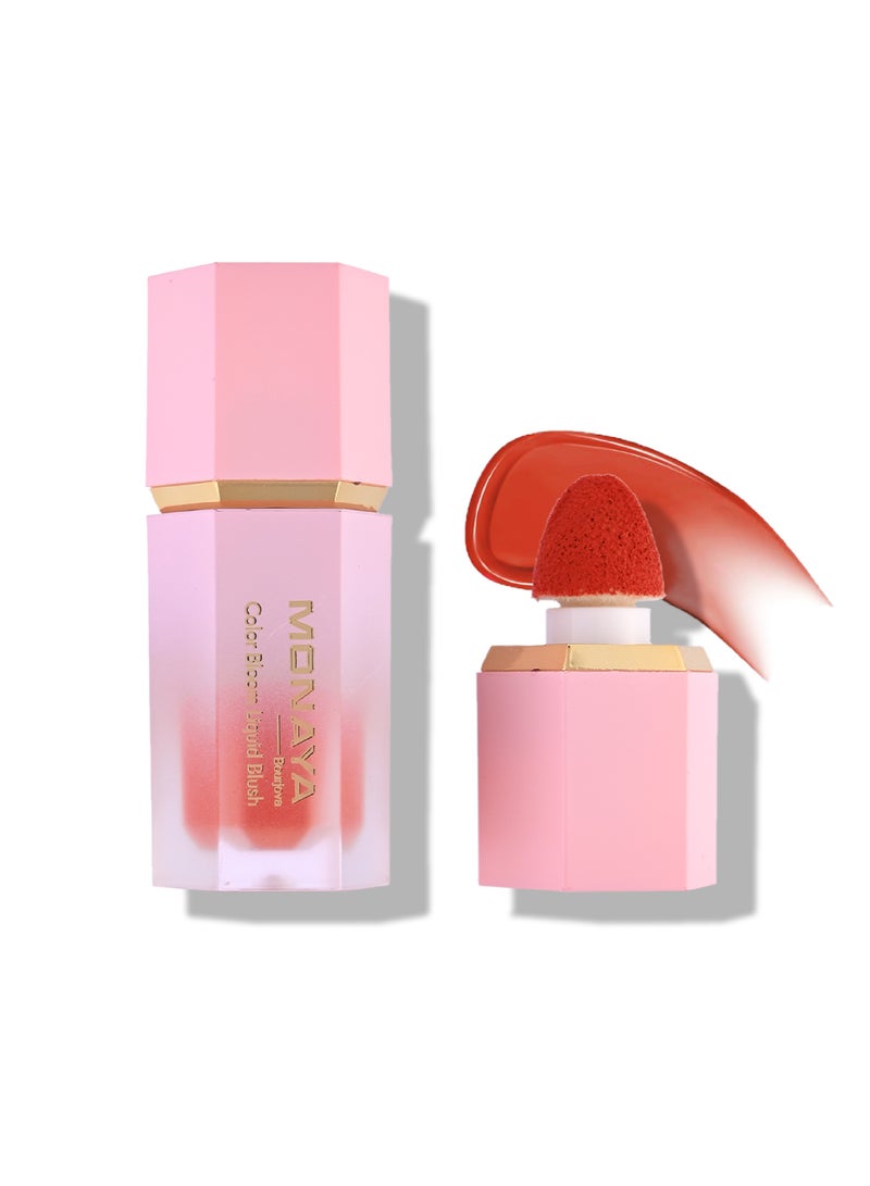 مونايا S002 بلشر ليكود Color Bloom، بيدي لوك مطفي ديوي، سهل التطبيق وبيعمل لمسة طبيعية على الخدود، ثابت وخفيف على البشرة. FEELING GOOD - Image 1