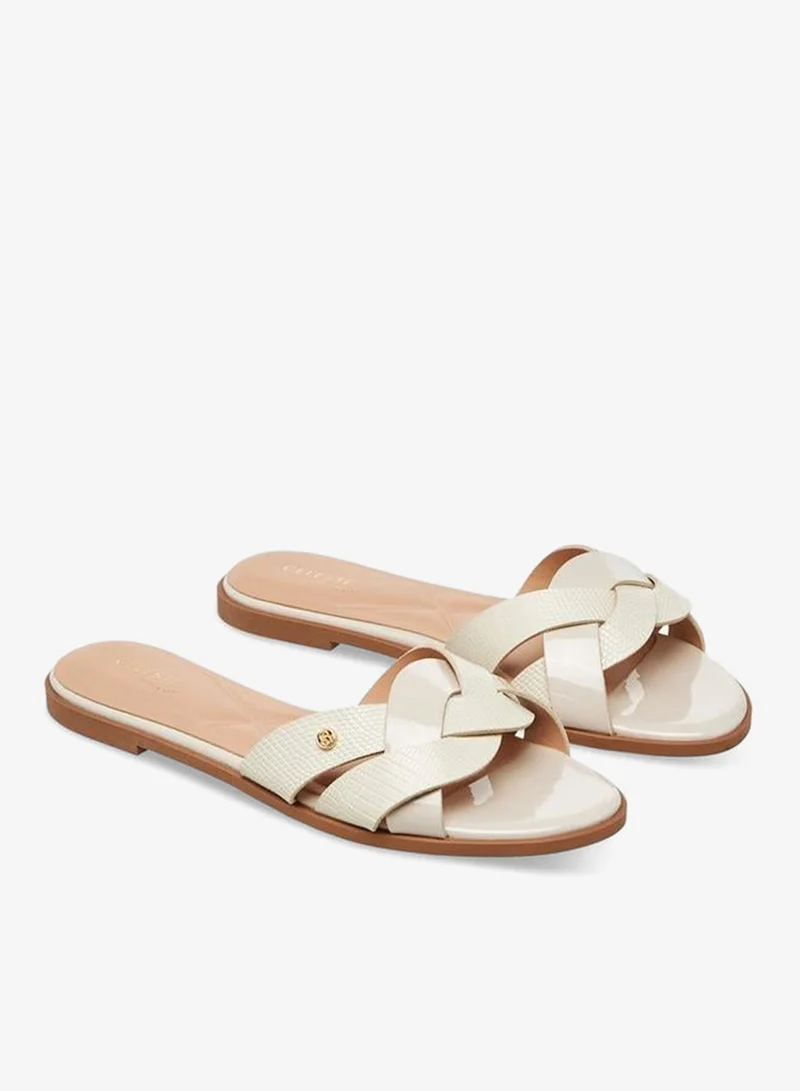 Celeste Women Textured Knot Slide Sandals