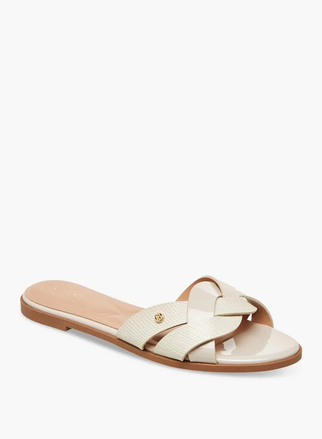 Celeste Women Textured Knot Slide Sandals