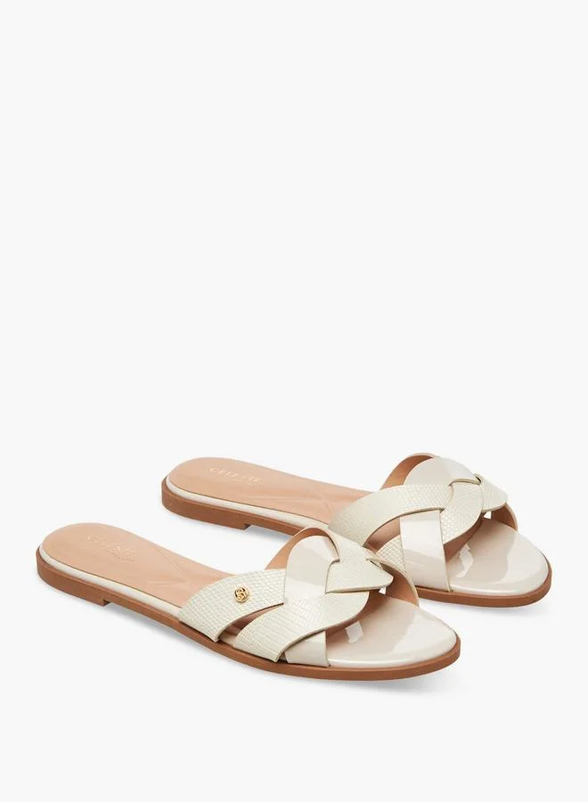 Celeste Women Textured Knot Slide Sandals