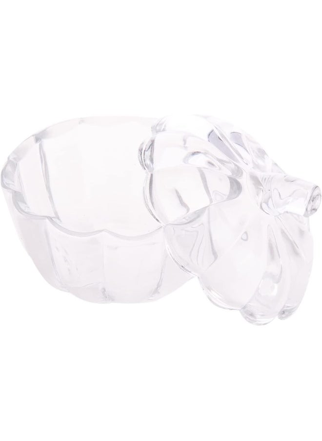 AKDC AKDC Glass Sugar Pot L(10CM) XW(10CM) XH(9CM) Transparent  - Image 3