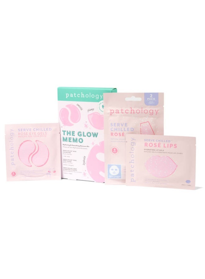 باتشولوجي Patchology مجموعة "The Glow Memo" للعناية بالبشرة: ترطيب وتنعيم - Image 1