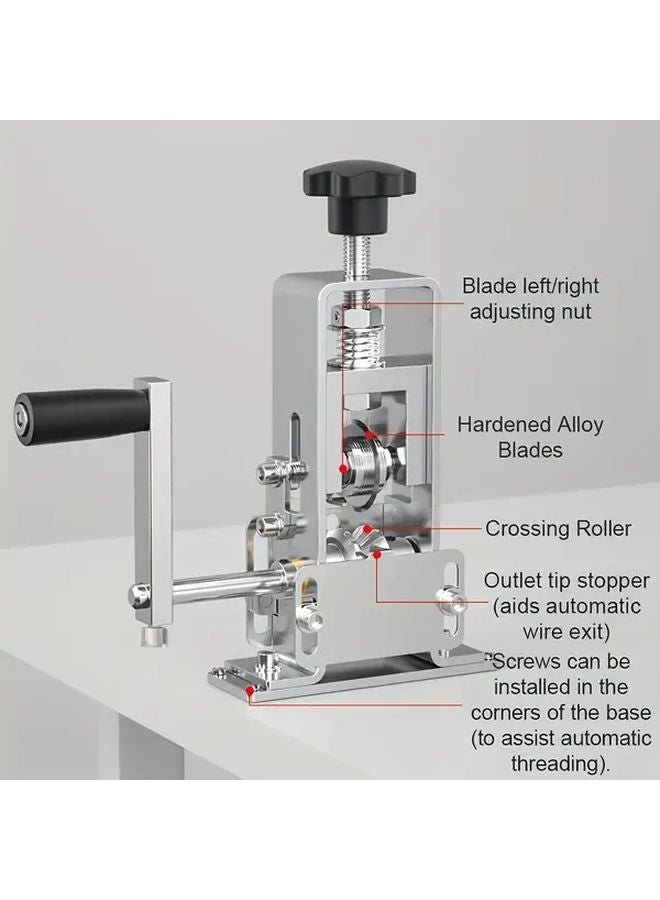 Silvery Wire Stripping Machine Manual Crimping Tool Professional Stripping Pliers Hand Crank Stripper - Image 5