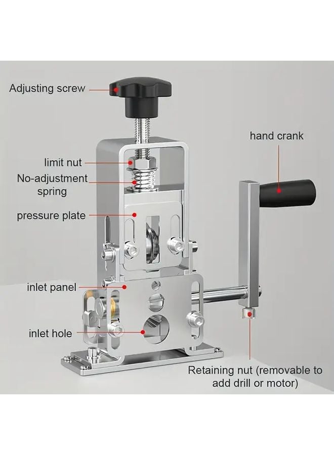 Silvery Wire Stripping Machine Manual Crimping Tool Professional Stripping Pliers Hand Crank Stripper - Image 4