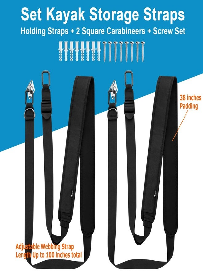 Cosmos Kayak Wall Hanging Storage Strap Adjustable Kayak Hoist Sling Strap Kayak Storage Accessories Hanger Strap for Indoor & Outdoor Storing of Kayak Surfboard Canoe SUP Paddle Board in Garage Beach - Image 5