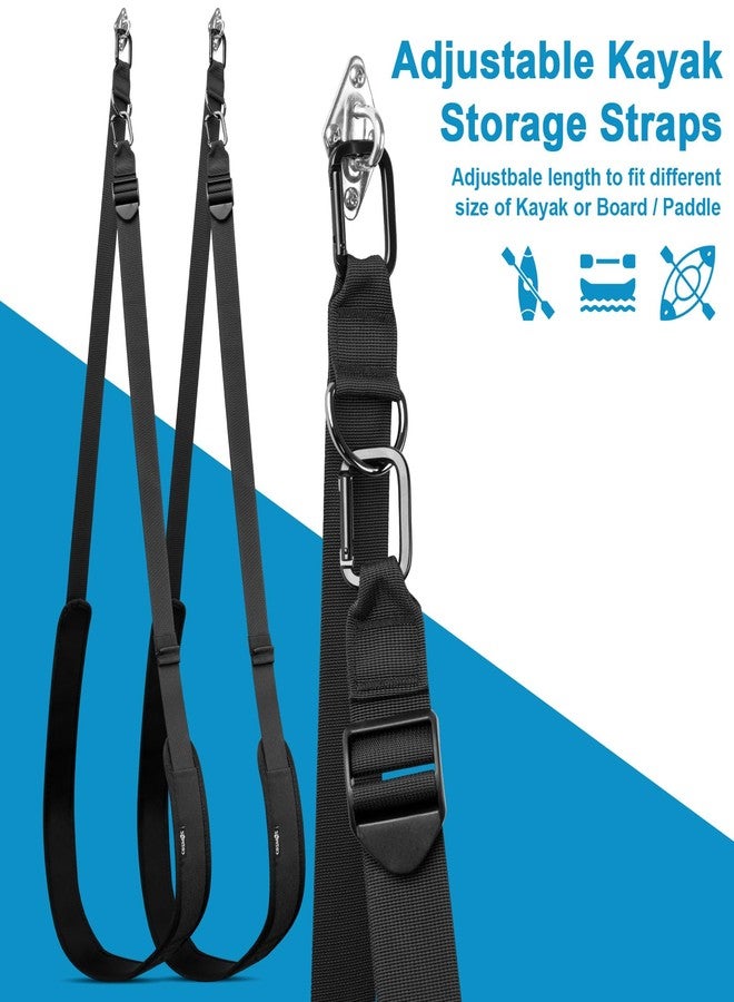 Cosmos Kayak Wall Hanging Storage Strap Adjustable Kayak Hoist Sling Strap Kayak Storage Accessories Hanger Strap for Indoor & Outdoor Storing of Kayak Surfboard Canoe SUP Paddle Board in Garage Beach - Image 2