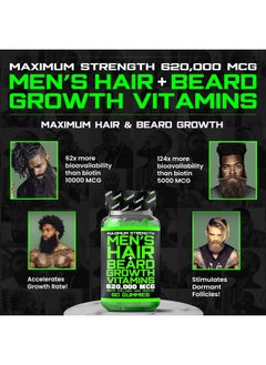 Bbs Beard Growth & Hair Growth Vitamins For Men Maximum Strength 620000Mcg Biotin Collagen Msm Keratin Bamboo Extract Multivitamin Gummies (Made By Best Beard Stuff Usa) - pzsku/Z477D8FC02AEA43CEB451Z/45/_/1695145355/66f7b3b3-59d9-40fa-9822-582c7729fdd0