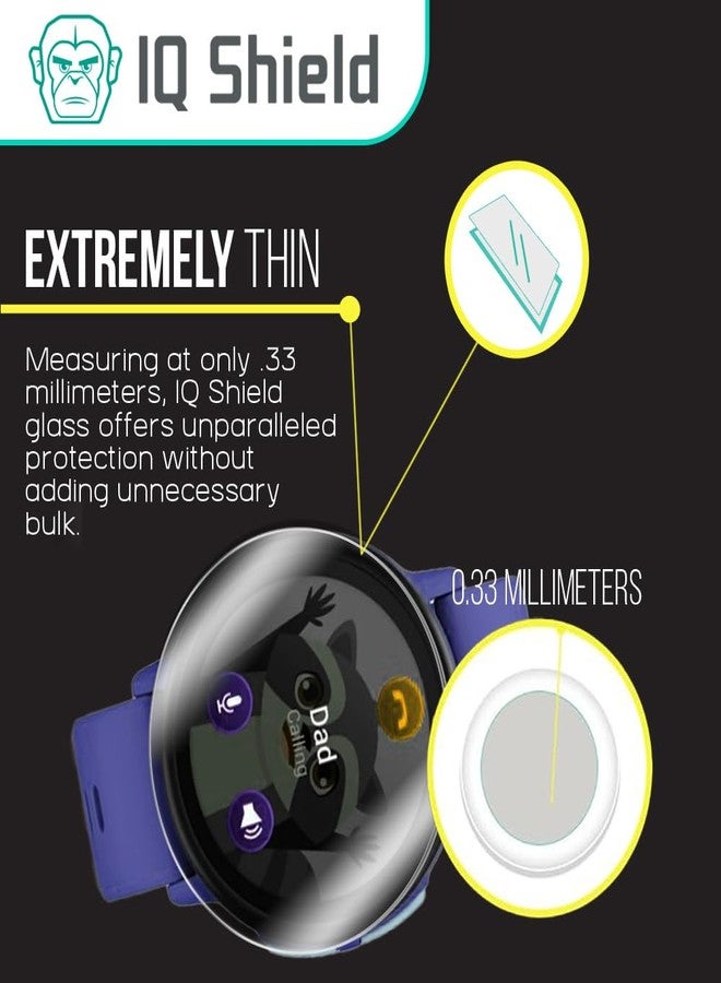 IQShield 3 Pack for Garmin Bounce 2 Kids Smartwatch Screen Protector (Case Friendly) Clear Tempered Glass HD and Transparent Shatter-Proof Shield, Anti-Scratch, Anti-Smudge 99% Touch Accuracy - Image 4