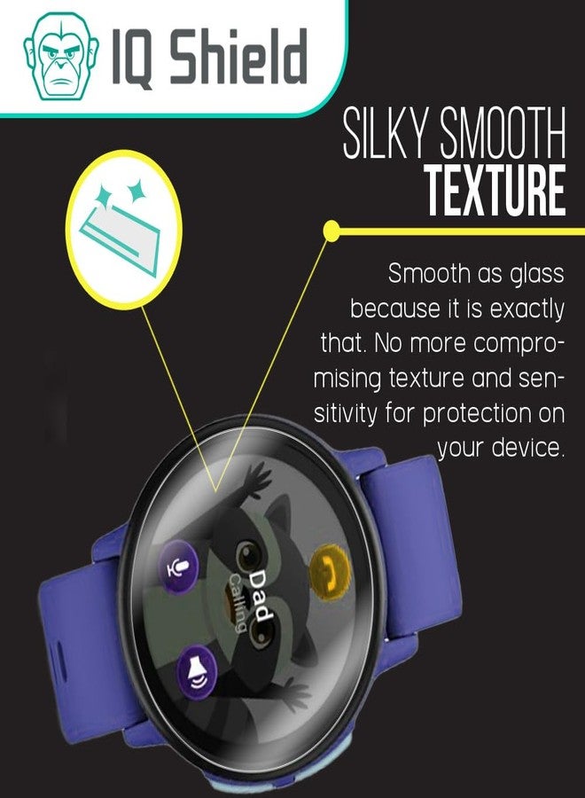 IQShield 3 Pack for Garmin Bounce 2 Kids Smartwatch Screen Protector (Case Friendly) Clear Tempered Glass HD and Transparent Shatter-Proof Shield, Anti-Scratch, Anti-Smudge 99% Touch Accuracy - Image 5