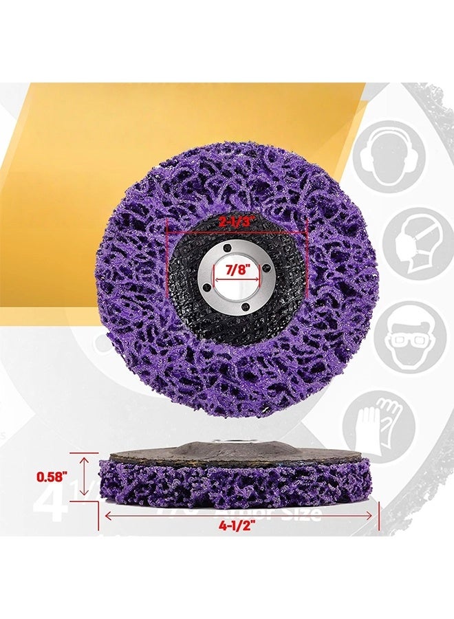 10 Pack Strip Discs Rust Remover Wheel Stripping Wheel for Angle Grinder Paint Strip Wheel Quick Abrasive Discs Rust, Oxidation, Paint Remover(115X22) - Image 5