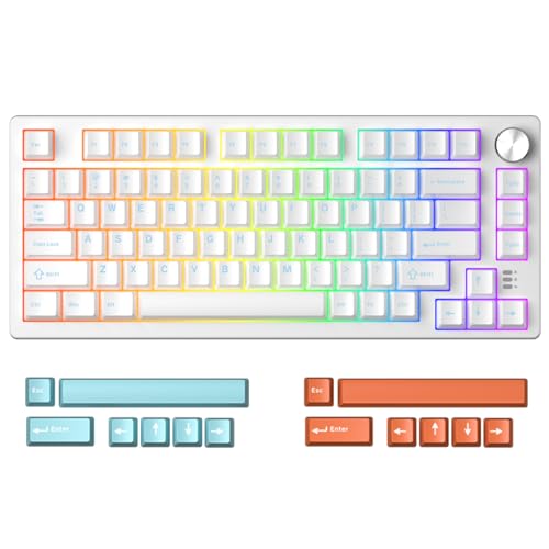 DAREU EK75RT Rapid Trigger Wired Gaming Keyboard, Hall Effect Magnetic Switch Mechanical Keyboard, Adjustable Actuation, 75% TKL with Knob, Magnetic Sensing RGB Backlit, PBT Keycaps for FPS - Image 1