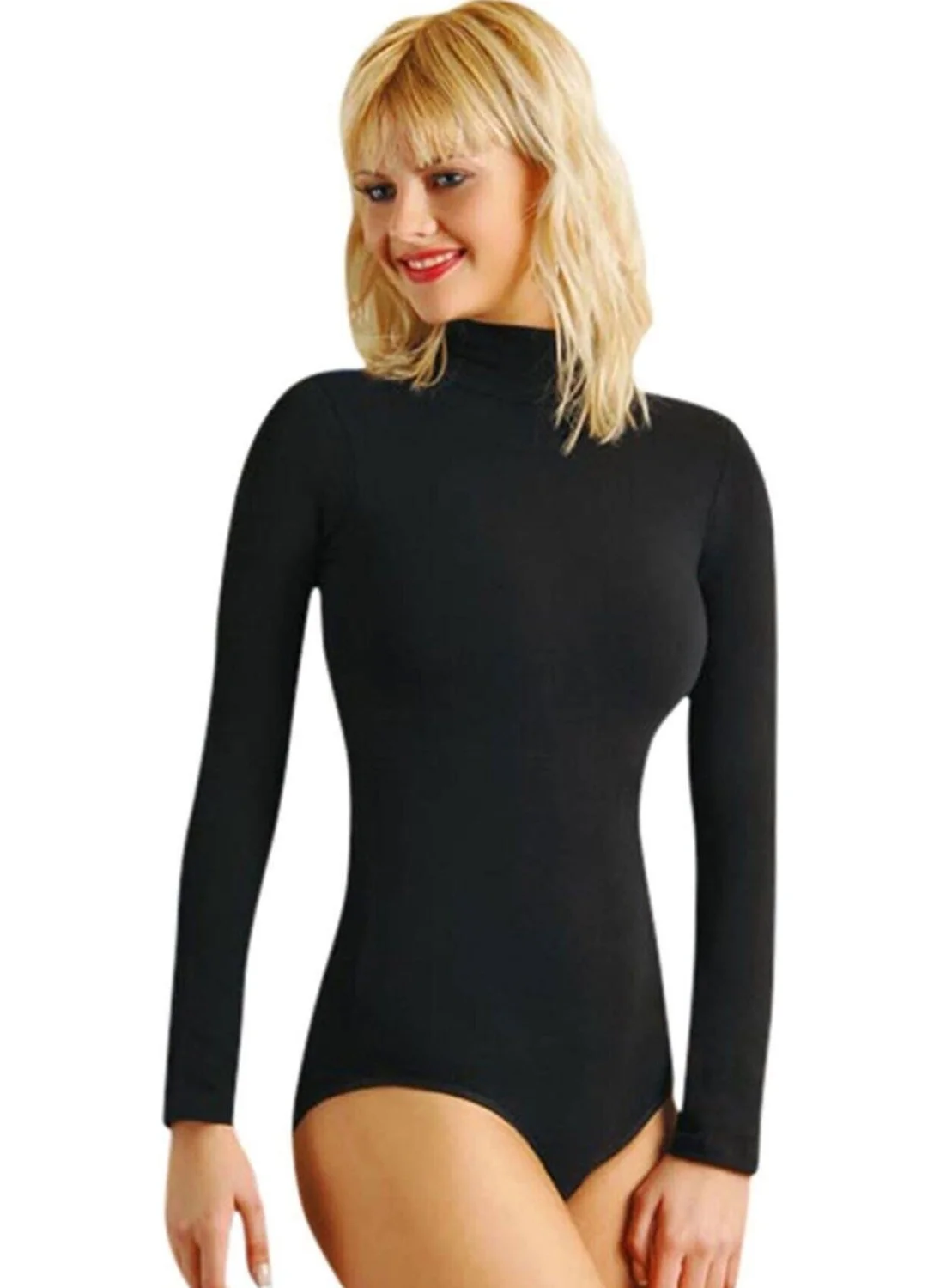 Hepsine Rakip Rivaling All Women's Long Sleeve Turtleneck Bodysuit Hooked Cotton Ladies Athlete Comfortable