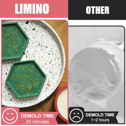 Limino Eco Resin Casting Powder - 1400g Ceramic Resin Powders Kit with 6pcs Pigments, Fast Curing, Easy to Demold, Water Mixed Activated - Toxic-Free, Odorless - Plaster Casting Kit for DIY Home Art Crafts - Image 5
