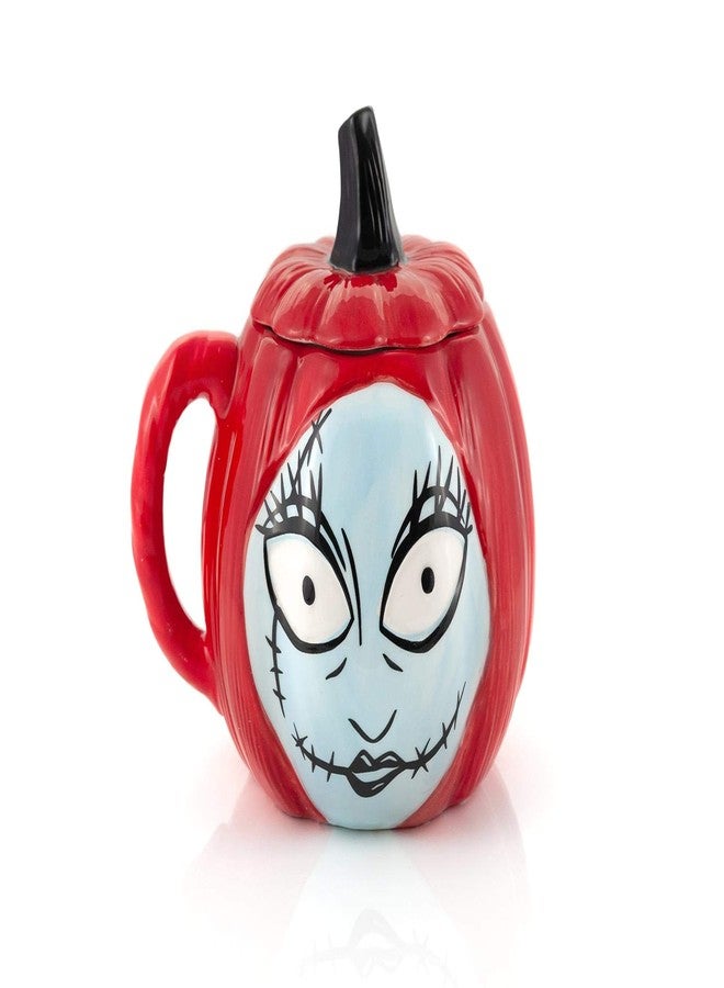 Seven20 Nightmare Before Christmas Sally Pumpkin-Shaped Sculpted 26 Oz Ceramic Mug With Lid & Handle - Fun Novelty Gift Idea Inspired by Tim Burton’s Creepy Stop-Motion Animated Musical Fantasy Film - Image 1