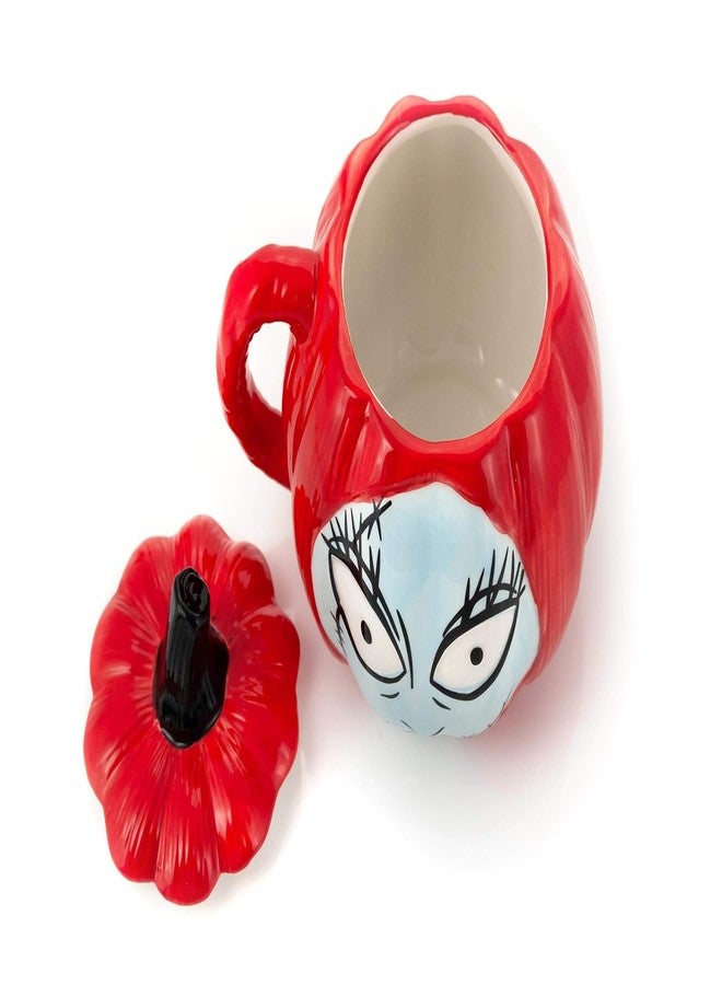 Seven20 Nightmare Before Christmas Sally Pumpkin-Shaped Sculpted 26 Oz Ceramic Mug With Lid & Handle - Fun Novelty Gift Idea Inspired by Tim Burton’s Creepy Stop-Motion Animated Musical Fantasy Film - Image 3
