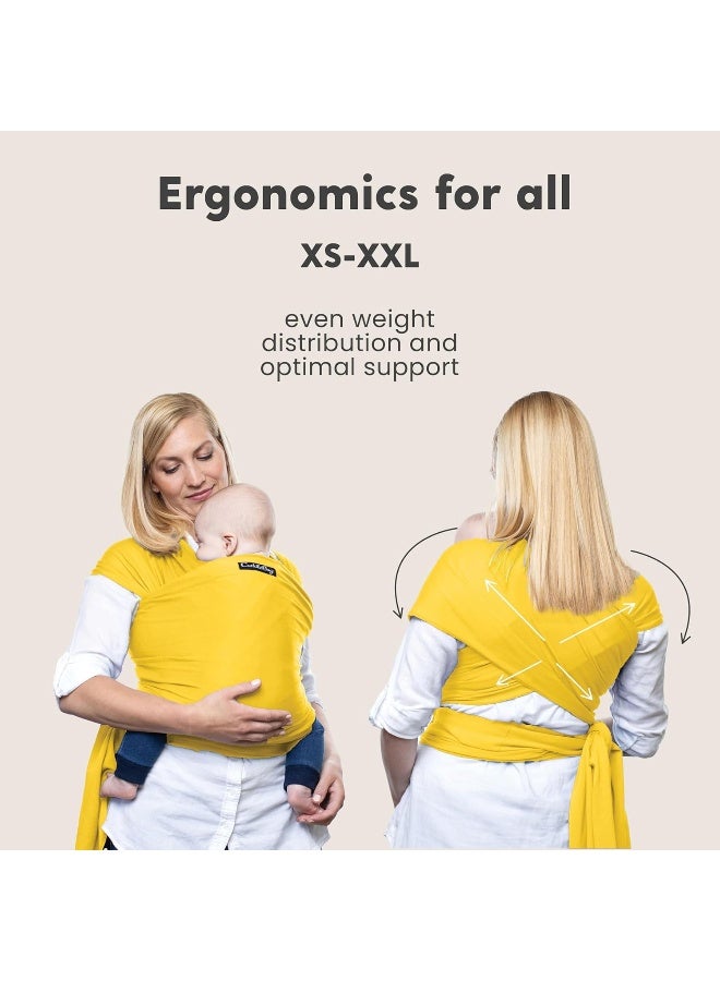 Cuddle Bug CuddleBug 9-in-1 Baby Wrap Sling + Carrier - Newborns & Toddlers up to 36 lbs - Hands Free - Gentle, Stretch Fabric - Ideal for Baby Showers - One Size Fits All (Yellow) - Image 5
