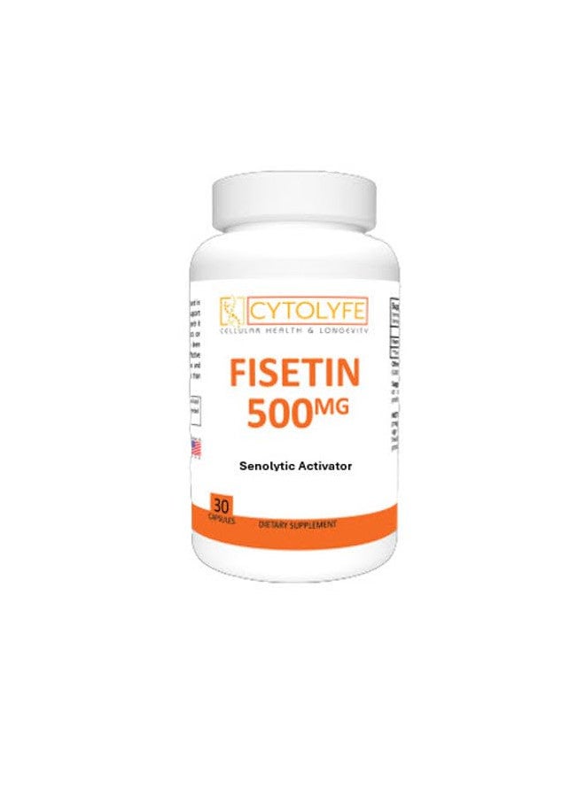 CYTOLYFE CYTOLYFE Fisetin 500mg 98% Pure Fisetin 500mg Therapeutic Dose 30 Capsules Senolytic Activator Anti-Aging Longevity
