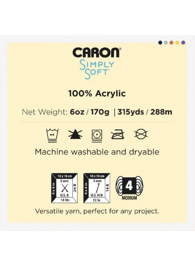 Caron Simply Soft Party Yarn, 3 oz, Medium Worsted 4 Gauge, - Fuchsia - For Crochet, Knitting & Crafting - Image 3