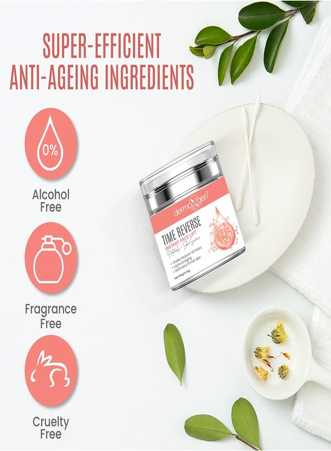 DERMAXGEN Time Reverse Instant Face Lift For Neck, Chest & Loose Sagging Skin/Reduce Sun Spots, Facial Aged Wrinkles, Anti-aging Cream(organic) - Image 4