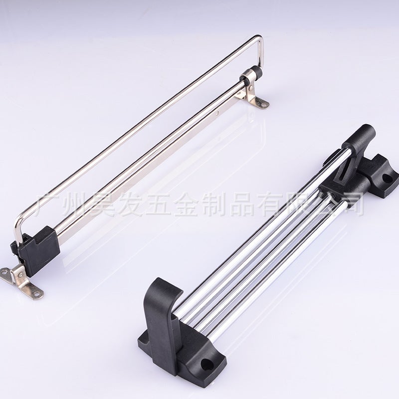 Wardrobe Push-Pull Hanger Solid Activity Telescopic Hanging Clothes Pants Rack Top-Mounted Bedroom Floor-Standing Cloakroom Push-Pull - Image 1