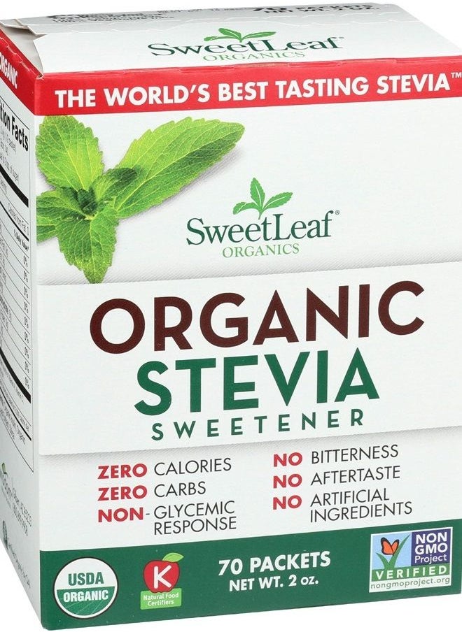 SweetLeaf - Organic Stevia Sweetener, 70 Count - Image 1