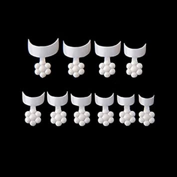 Mwoot 500 Pcs French Short False Nail Art Tips Crescent Shape Acrylic Finger Sticker Extension Tool 10 Sizes White - Image 4